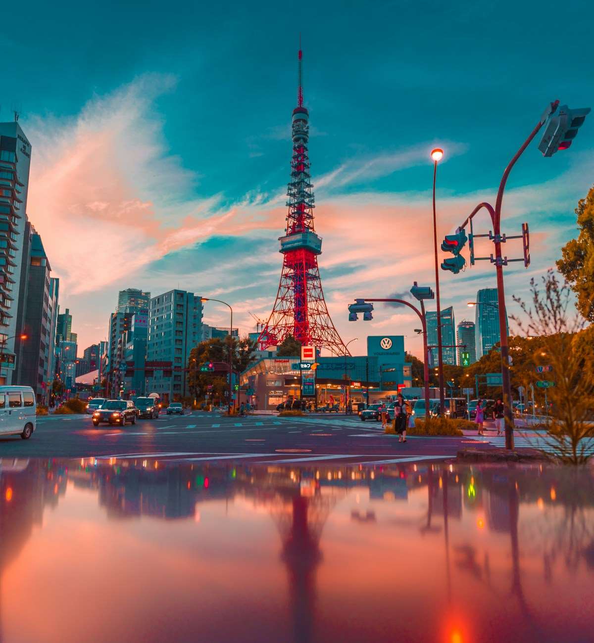 東京晴空塔與城市返程氛圍
